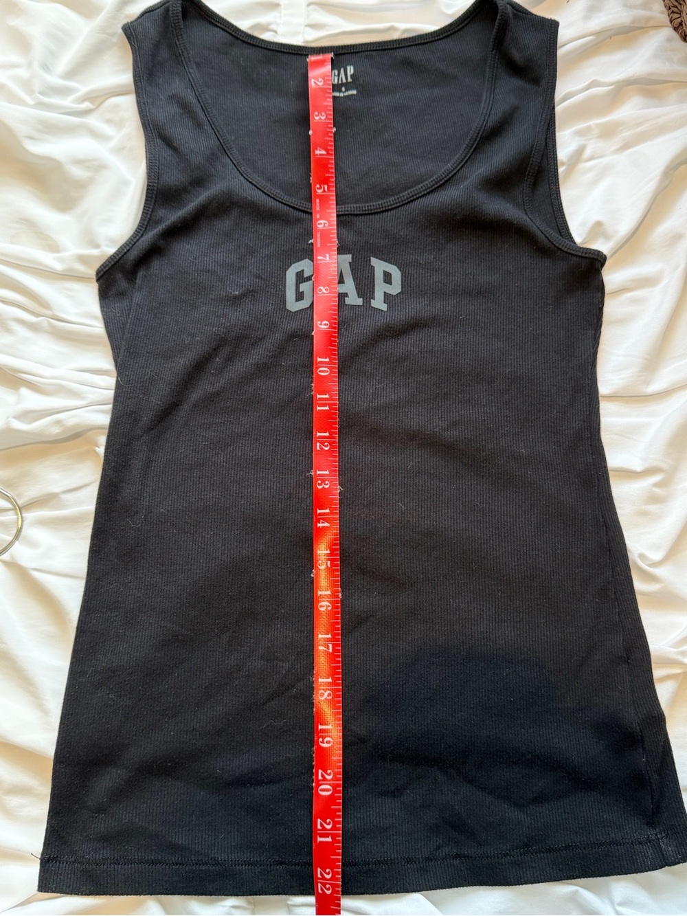 GAP Black Ribbed Logo Tank - Picture 3 of 4